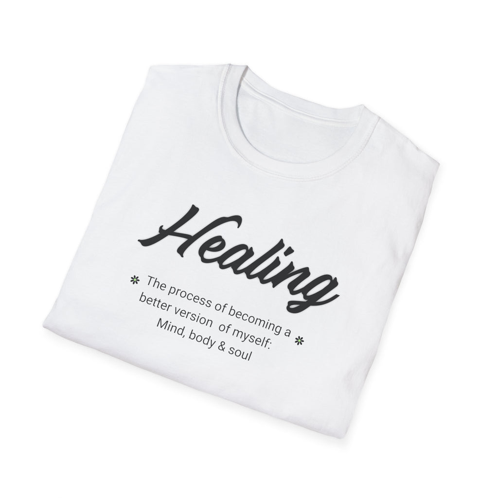 Healing Unisex Softstyle T-Shirt | Mind Body Soul | Motivational Tee for Self-Care, Wellbeing, Gift Idea, Casual Wear, Inspirational Apparel