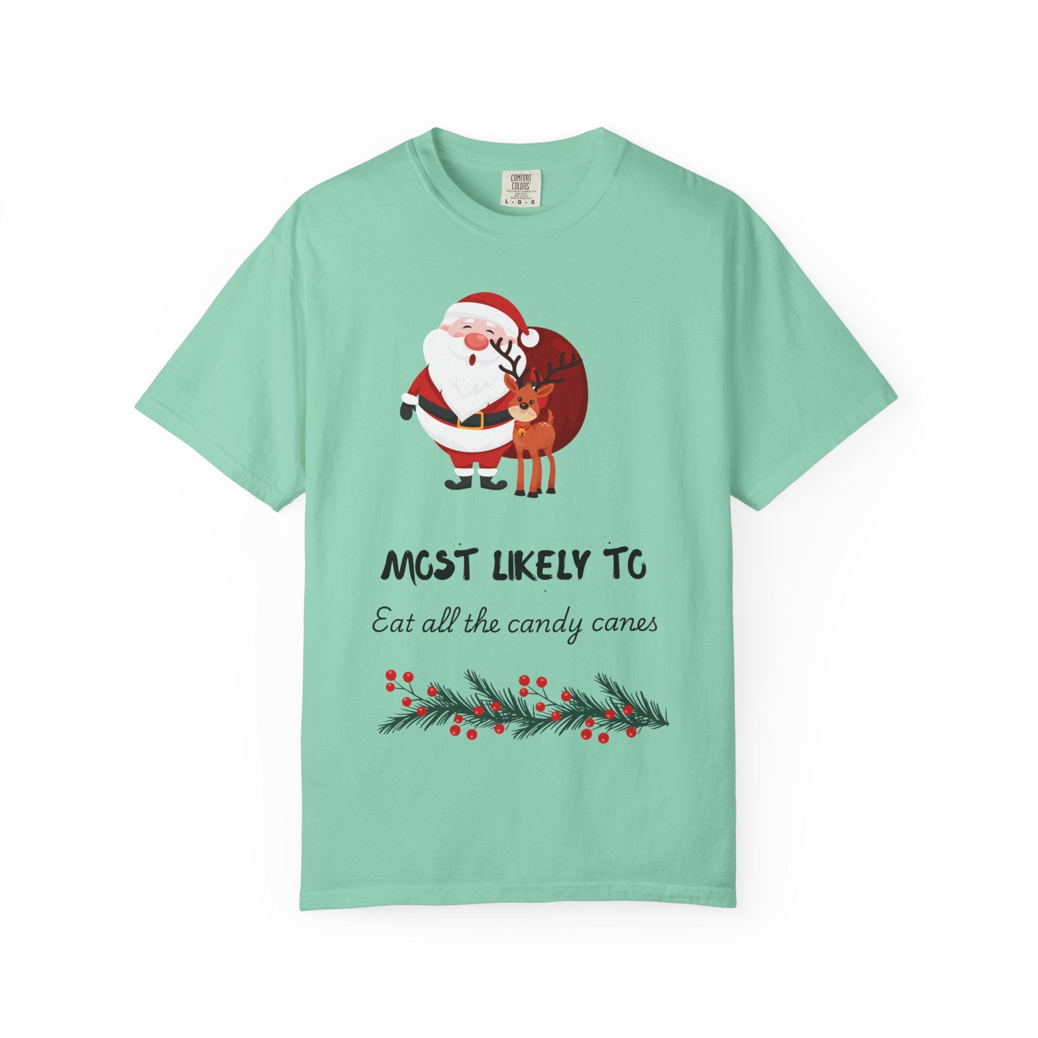 Christmas T-Shirt — "Most Likely To Eat All the Candy Canes" Holiday Tee