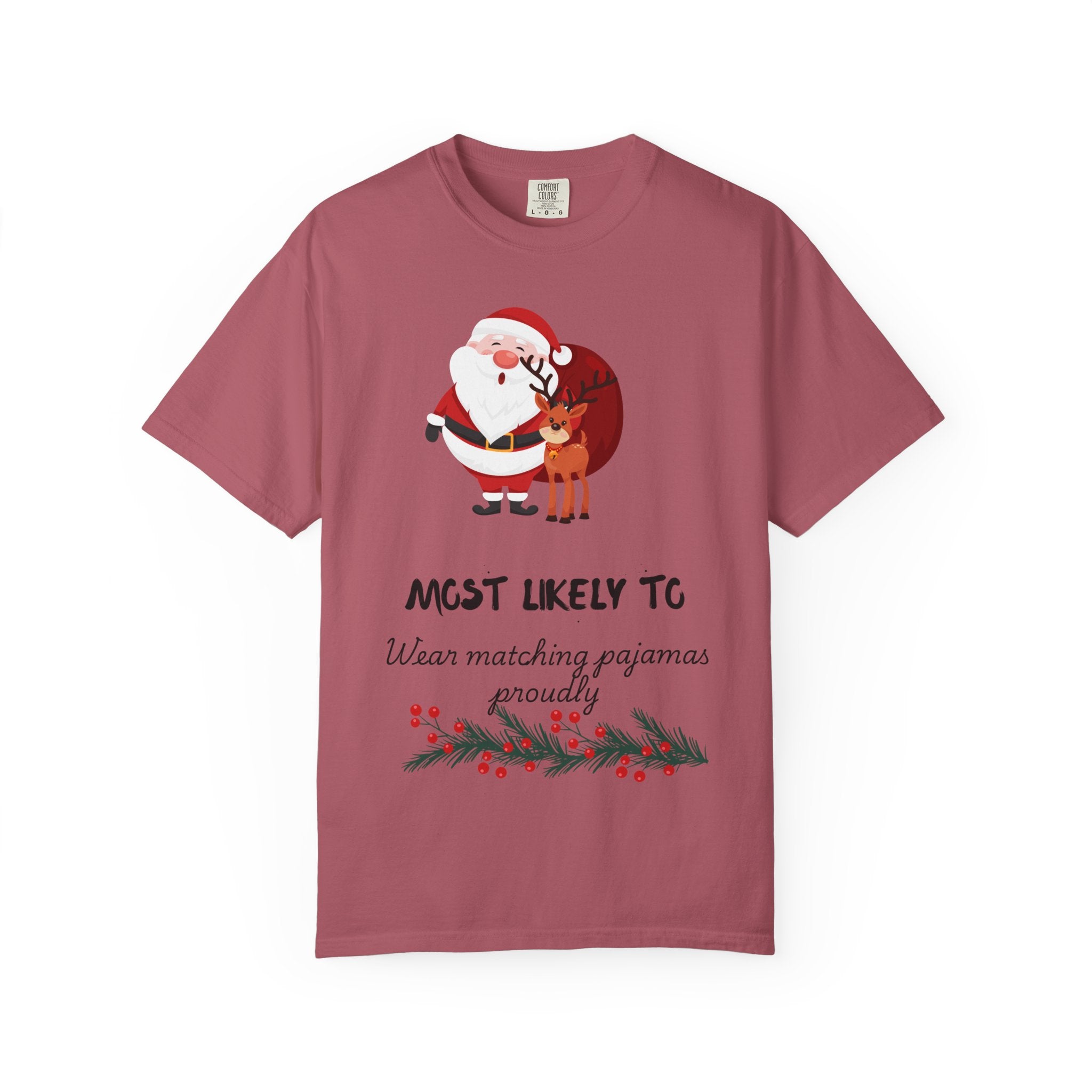 Christmas 'Most Likely To Wear Matching Pajamas Proudly' T-Shirt