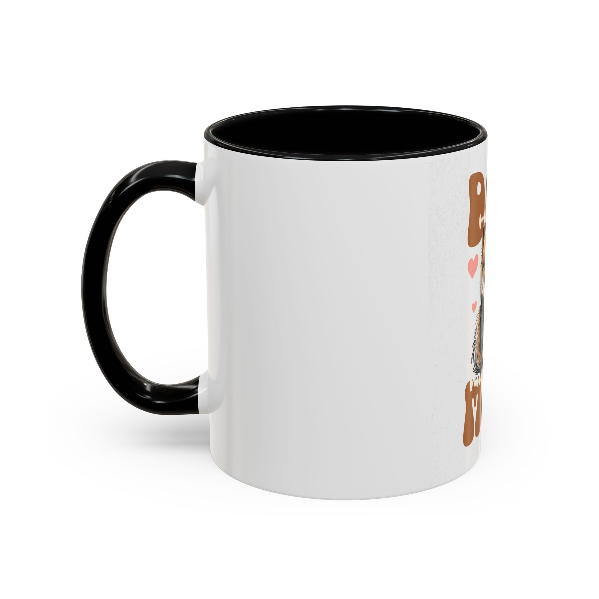 Dog Mom Coffee Mug, Funny Dog Lover Gift, Cute Pet Owner Cup, Pomeranian Mug, Black Handle Coffee Cup