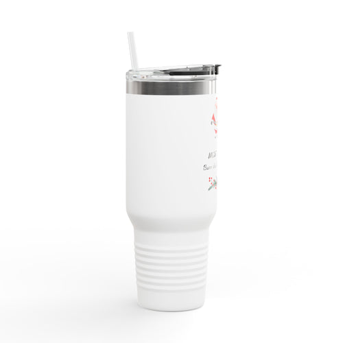 40oz Insulated Travel Mug – 'Most Likely To' Christmas Santa Design