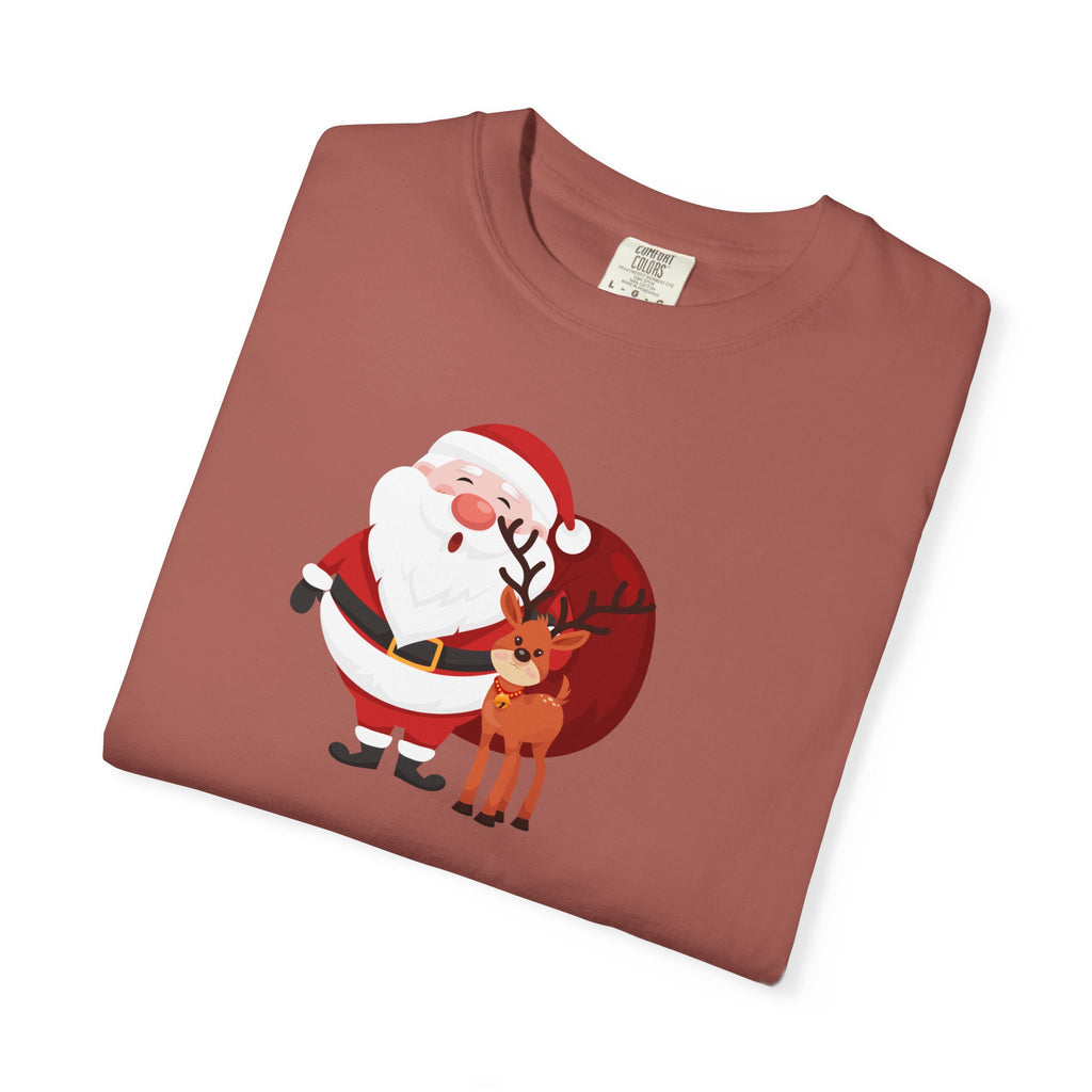 Most Likely To Blame The Dog Christmas T-Shirt — Santa & Reindeer Holiday Tee