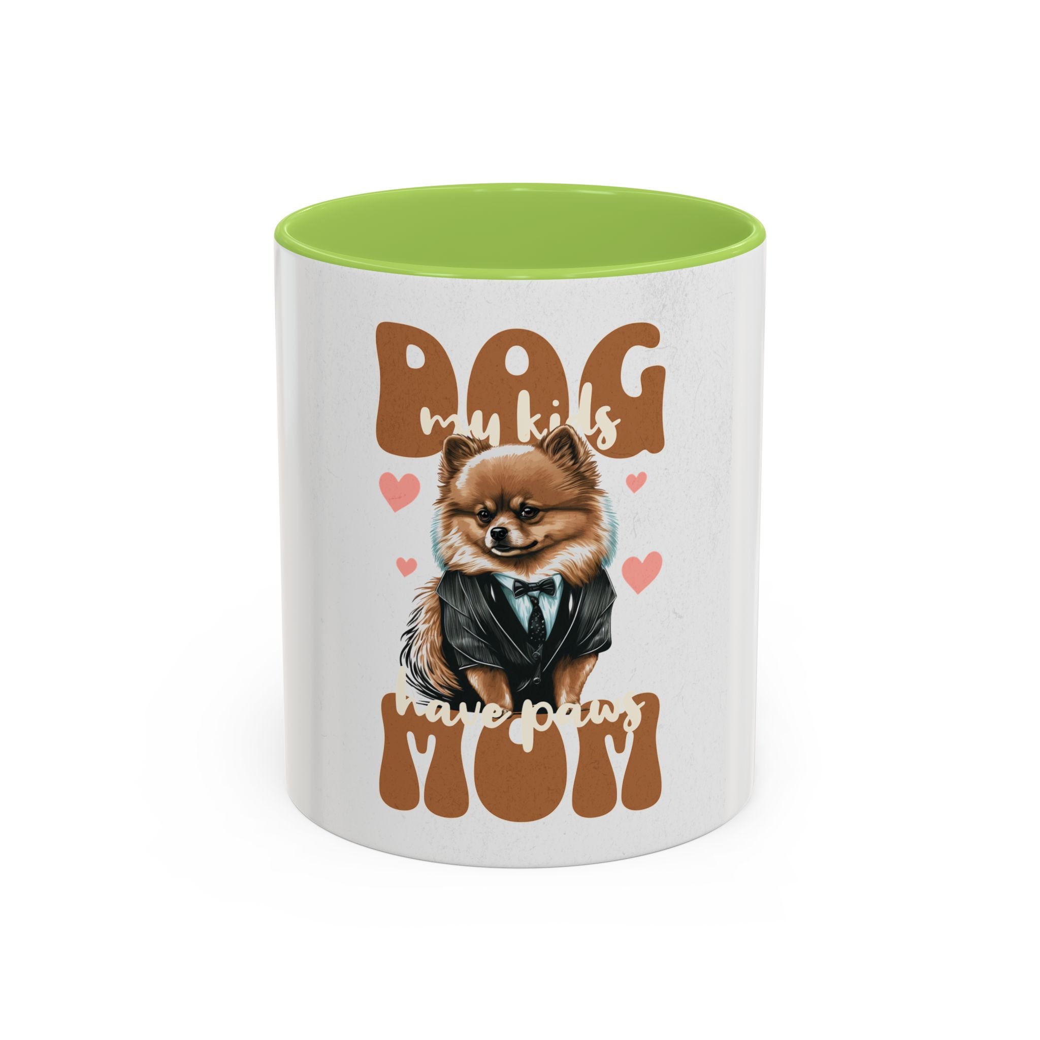 Dog Mom Coffee Mug, Funny Dog Lover Gift, Cute Pet Owner Cup, Pomeranian Mug, Black Handle Coffee Cup