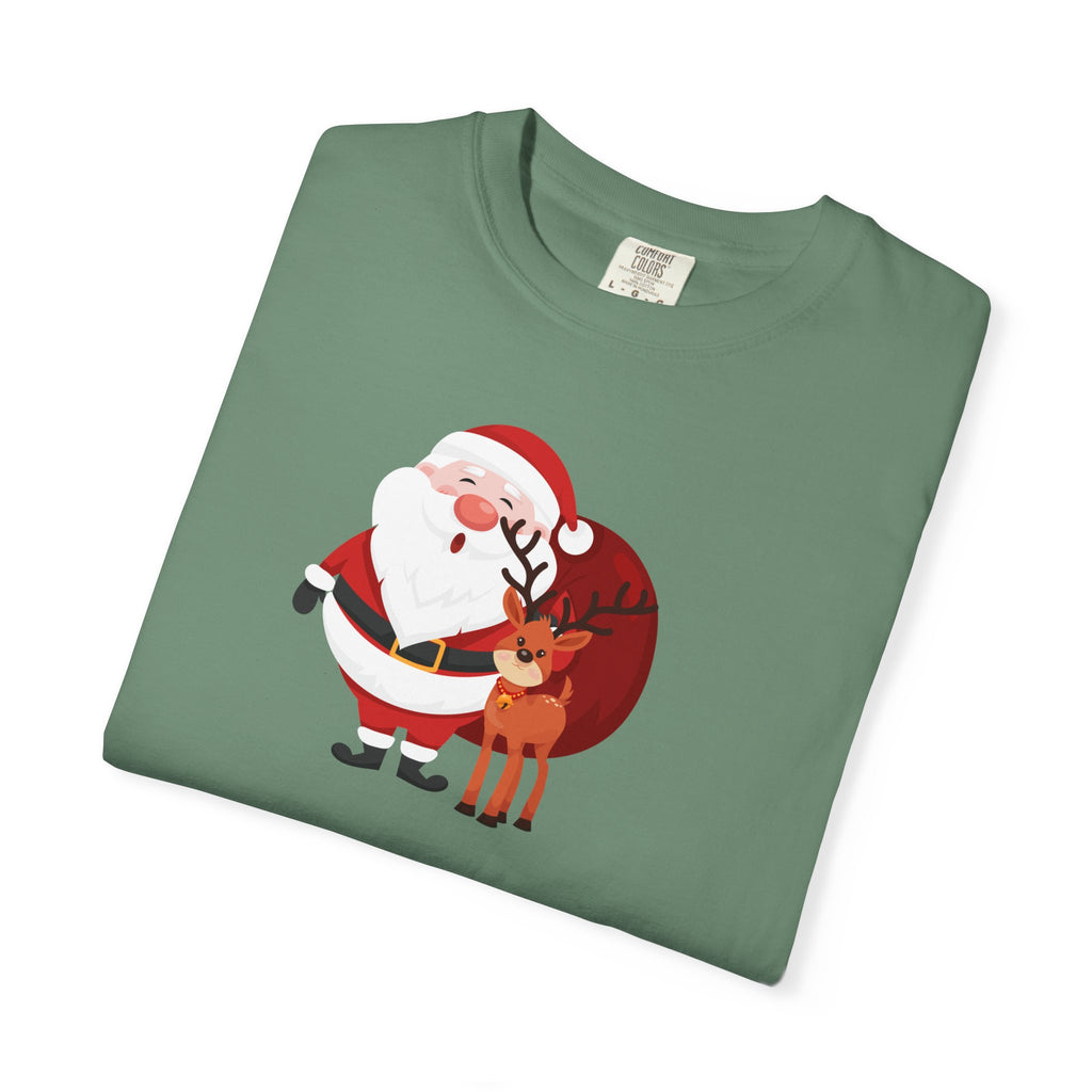 Christmas Shopper T-Shirt - "Most Likely To Start Christmas Shopping in July" Holiday Tee with Santa & Reindeer