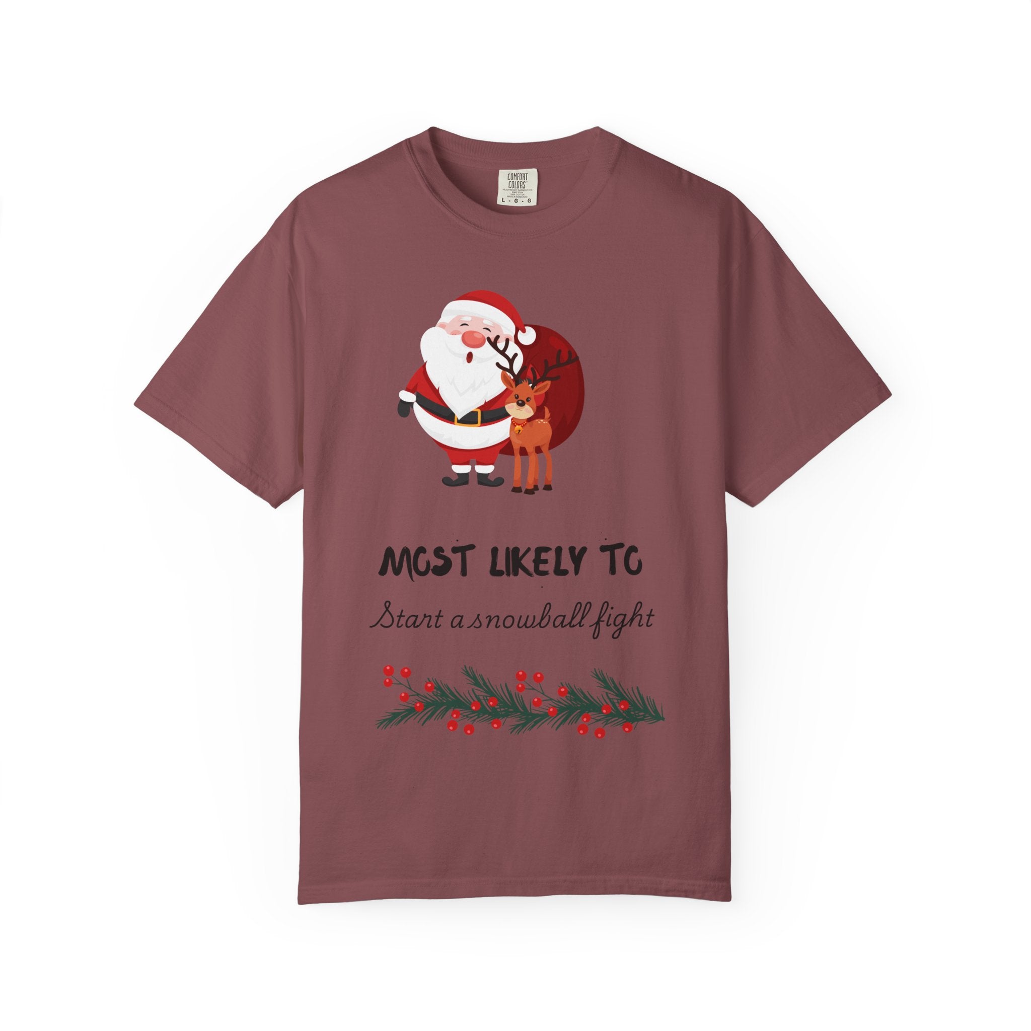 Most Likely to Start a Snowball Fight Christmas T-Shirt