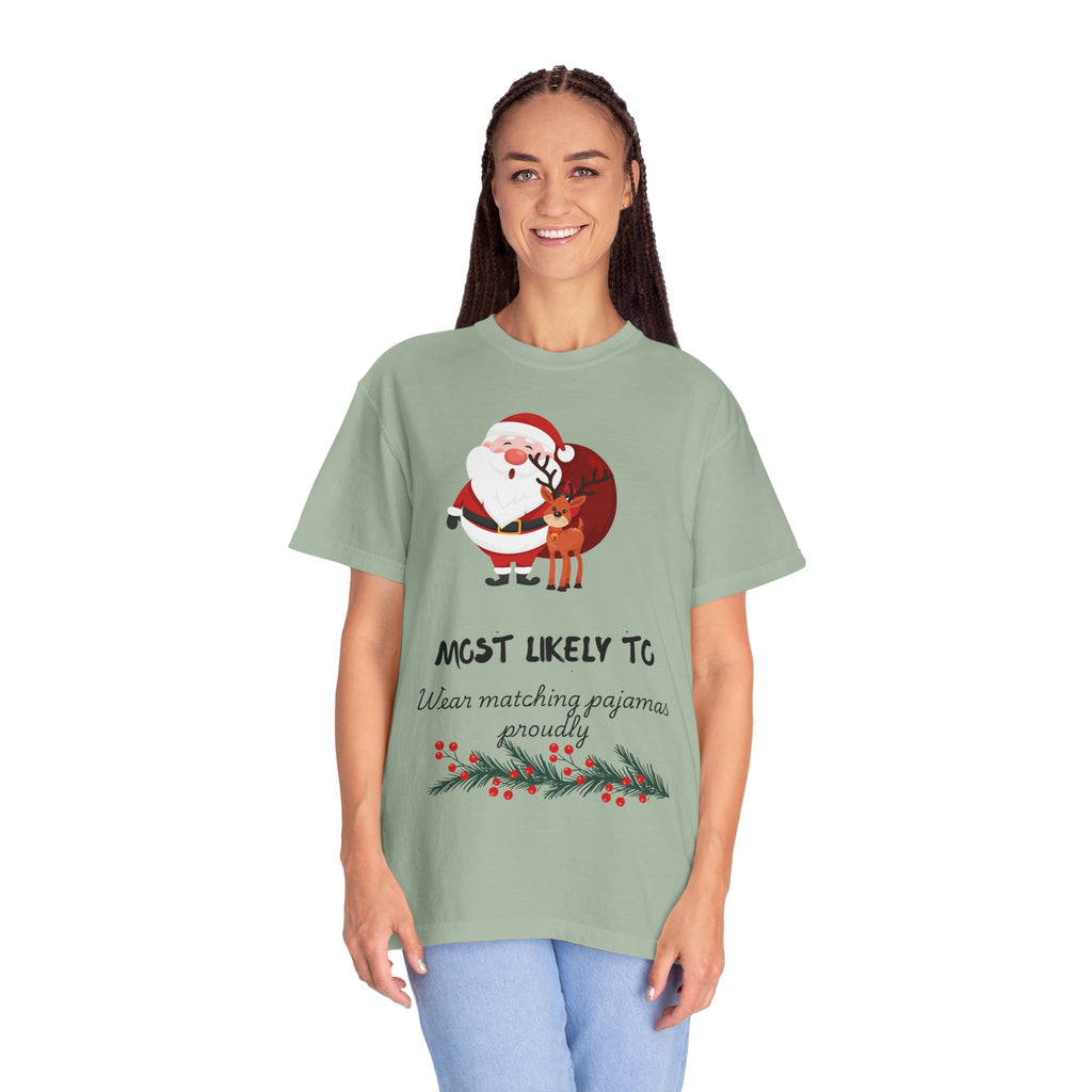 Christmas 'Most Likely To Wear Matching Pajamas Proudly' T-Shirt