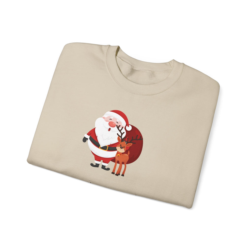 Christmas Sweatshirt "Most Likely To Wear Matching Pajamas" – Cute Santa & Reindeer Holiday Crewneck