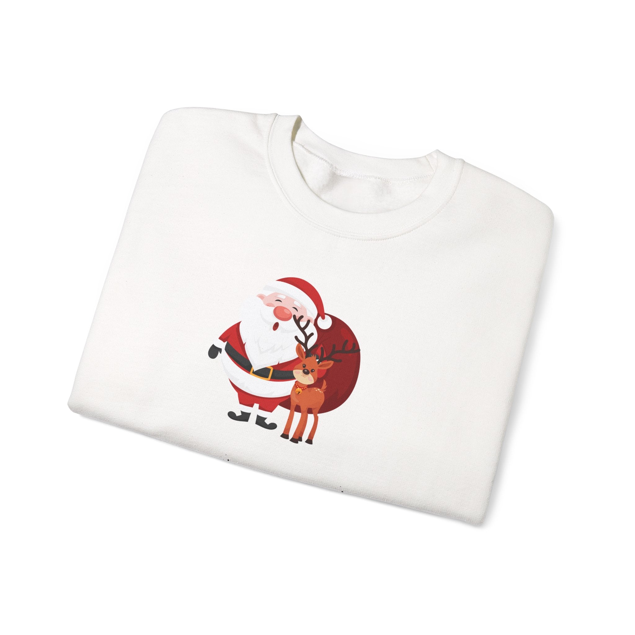 Christmas Sweatshirt "Most Likely To Wear Matching Pajamas" – Cute Santa & Reindeer Holiday Crewneck