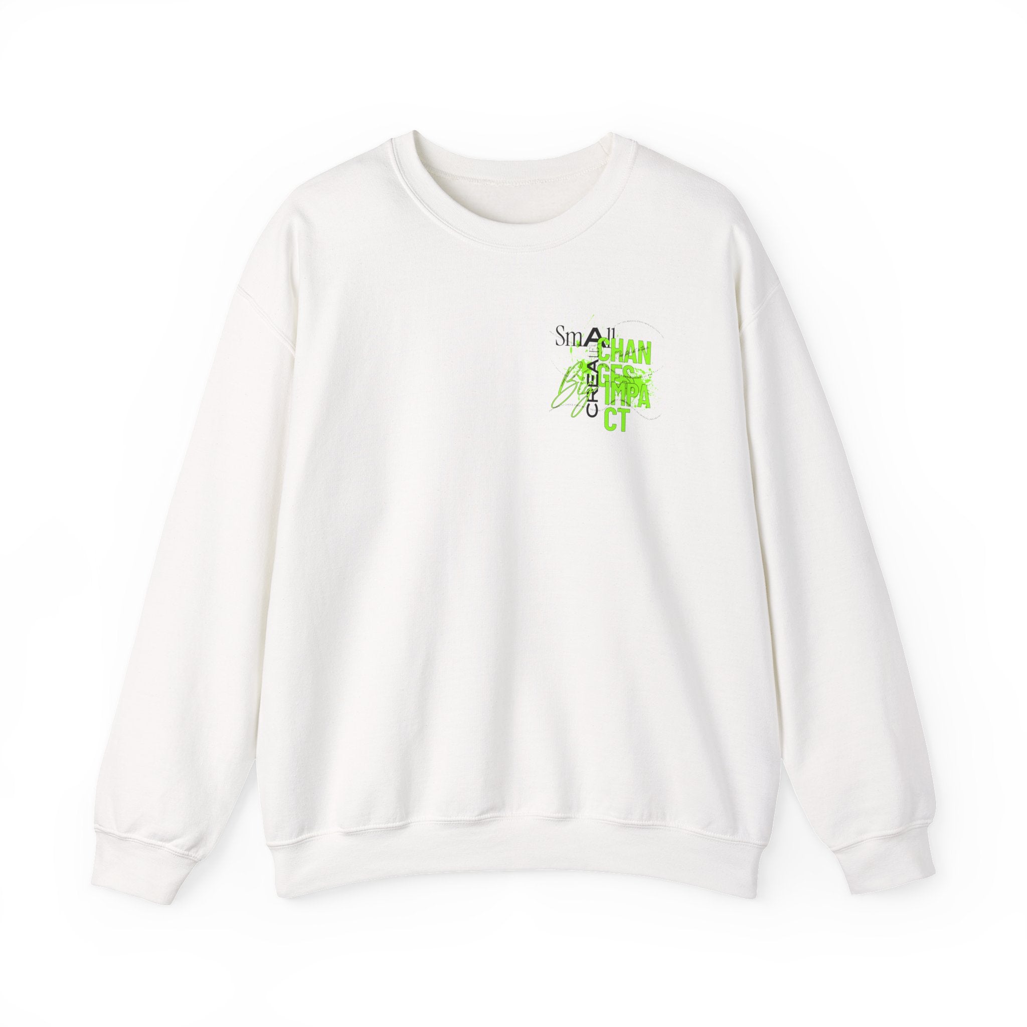 Eco-Friendly Impact Crewneck Sweatshirt | Unisex Sustainable Apparel, Green Lifestyle, Casual Wear, Gift for Change Makers, Organic Fashion
