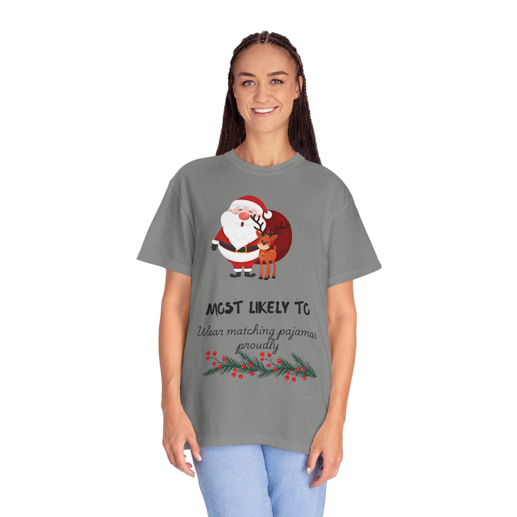 Christmas 'Most Likely To Wear Matching Pajamas Proudly' T-Shirt