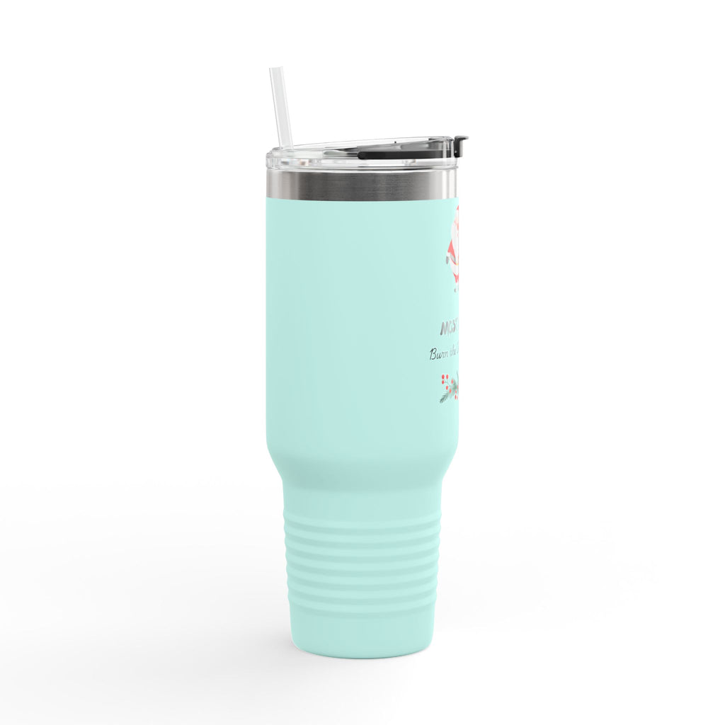 40oz Insulated Travel Mug – 'Most Likely To' Christmas Santa Design