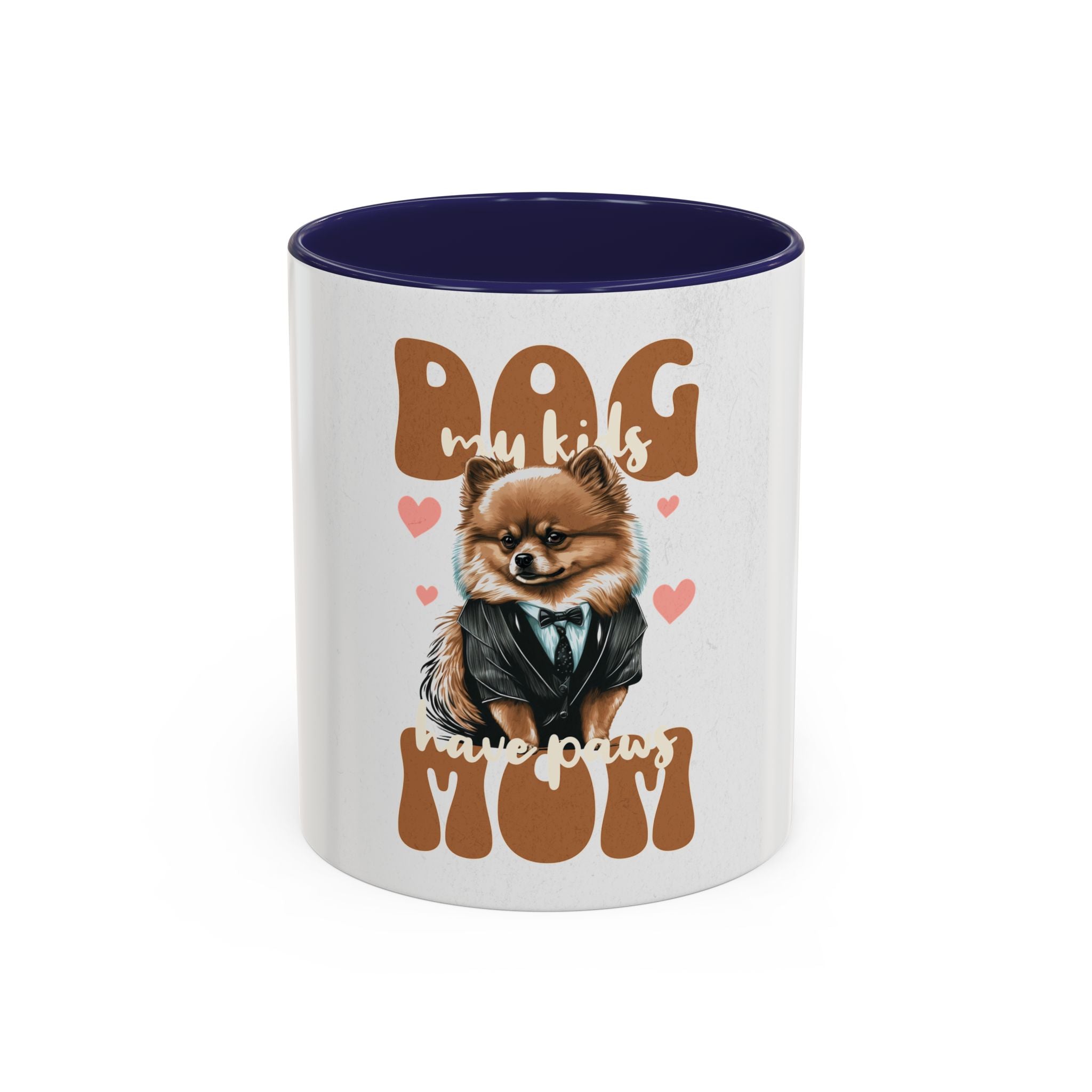Dog Mom Coffee Mug, Funny Dog Lover Gift, Cute Pet Owner Cup, Pomeranian Mug, Black Handle Coffee Cup