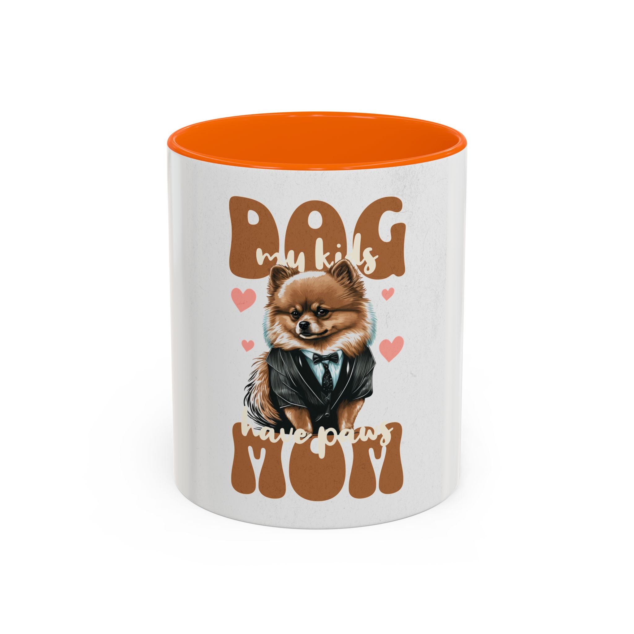 Dog Mom Coffee Mug, Funny Dog Lover Gift, Cute Pet Owner Cup, Pomeranian Mug, Black Handle Coffee Cup
