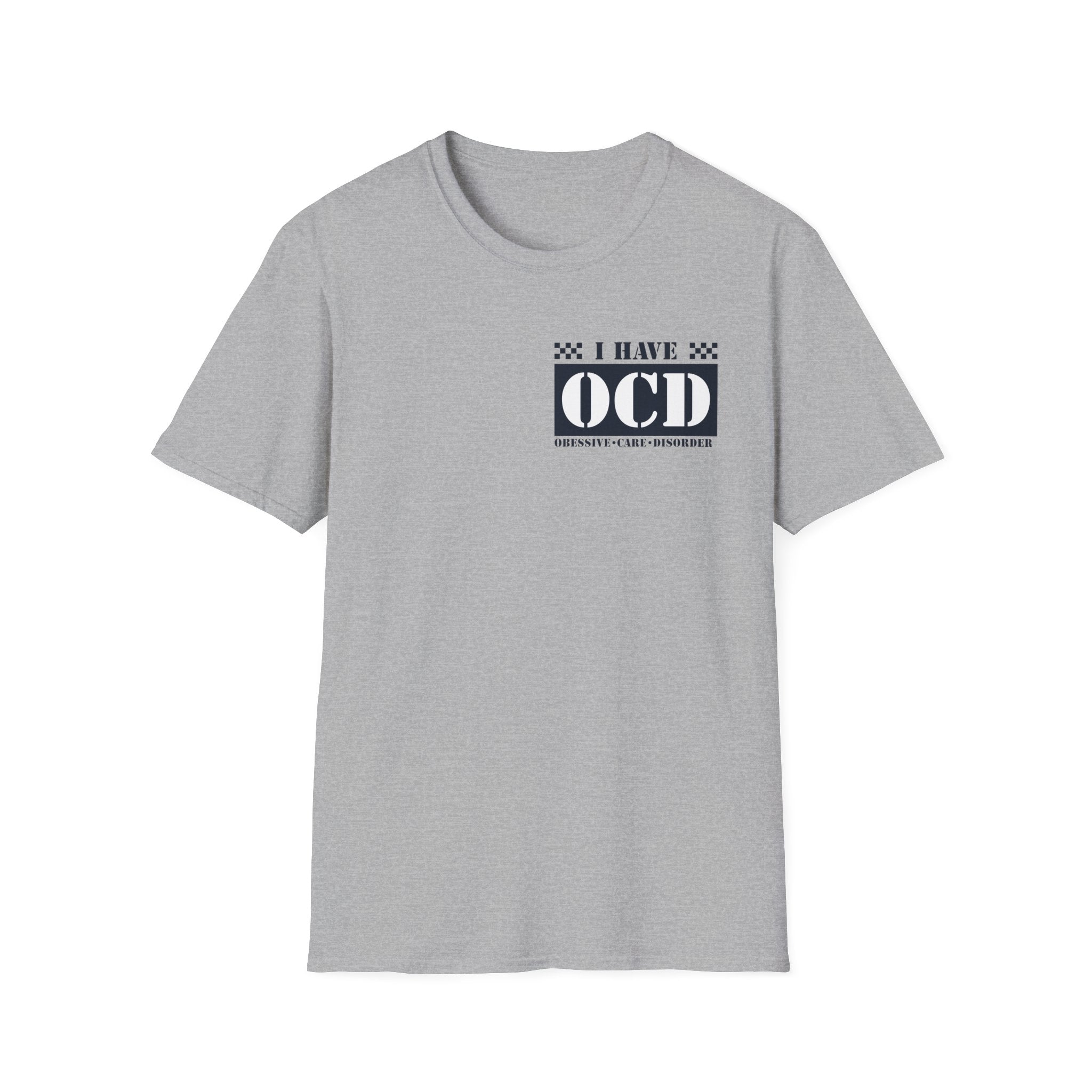 Unisex Softstyle T-Shirt with 'I Have OCD' Design, Funny Tee, Mental Health Awareness Shirt, Gift for Friends, Casual Wear