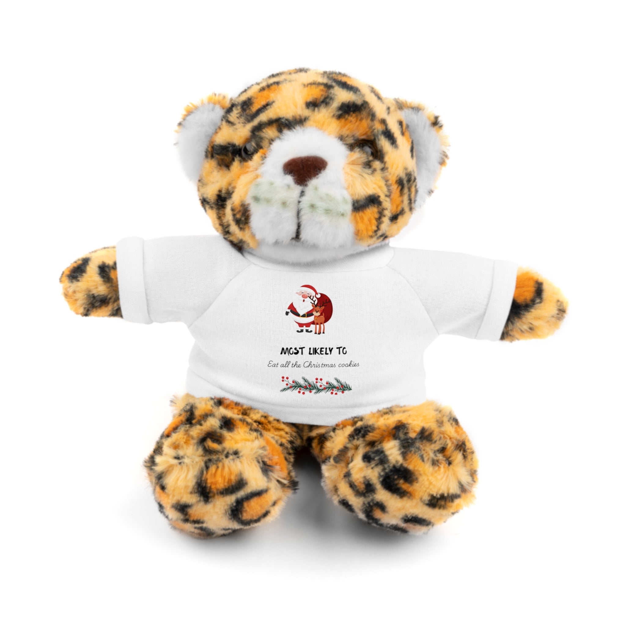 Plush Bear with Printed Tee — Cute Custom Stuffed Animal Gift
