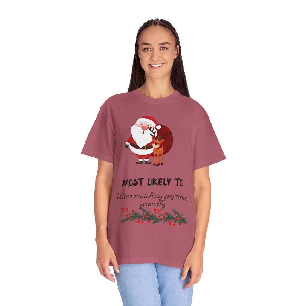 Christmas 'Most Likely To Wear Matching Pajamas Proudly' T-Shirt
