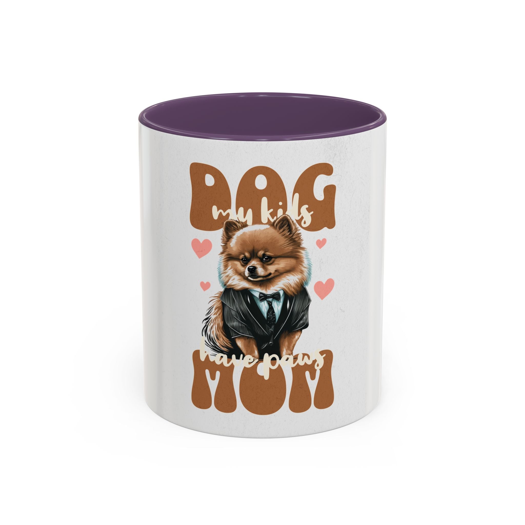Dog Mom Coffee Mug, Funny Dog Lover Gift, Cute Pet Owner Cup, Pomeranian Mug, Black Handle Coffee Cup