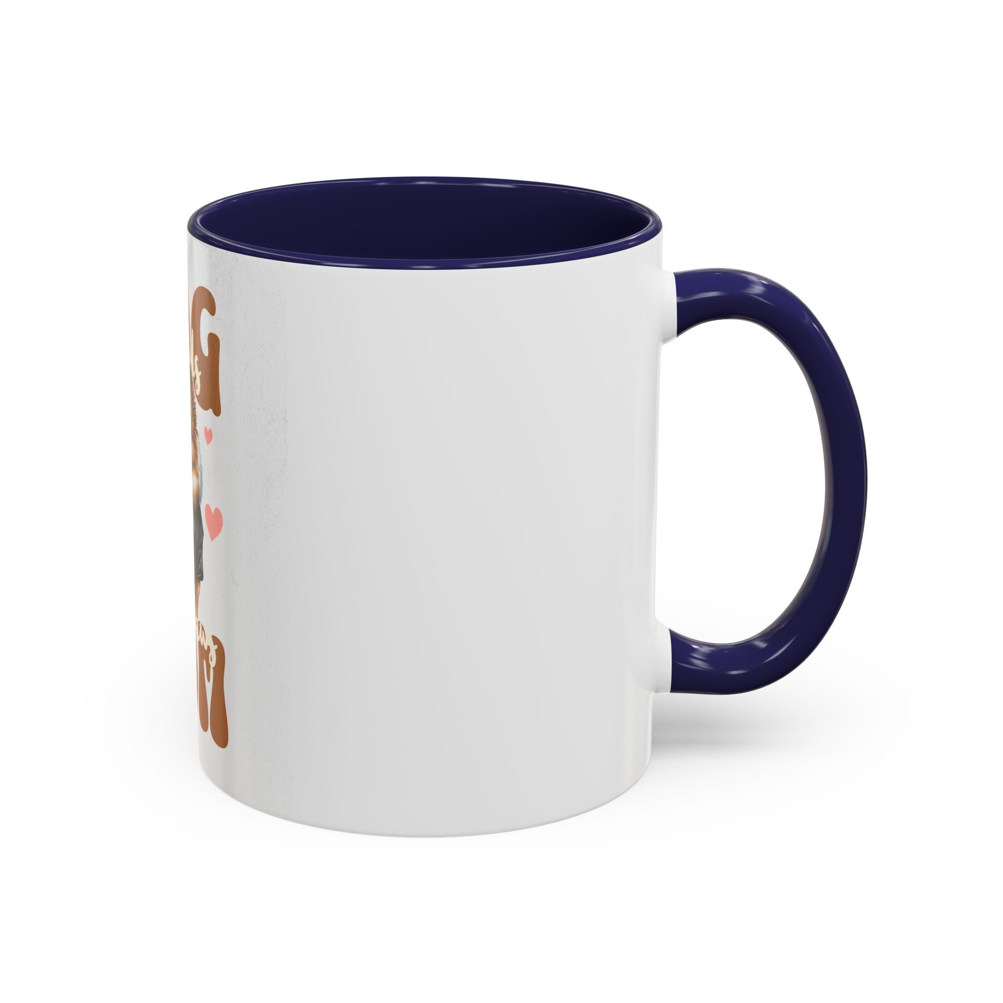 Dog Mom Coffee Mug, Funny Dog Lover Gift, Cute Pet Owner Cup, Pomeranian Mug, Black Handle Coffee Cup