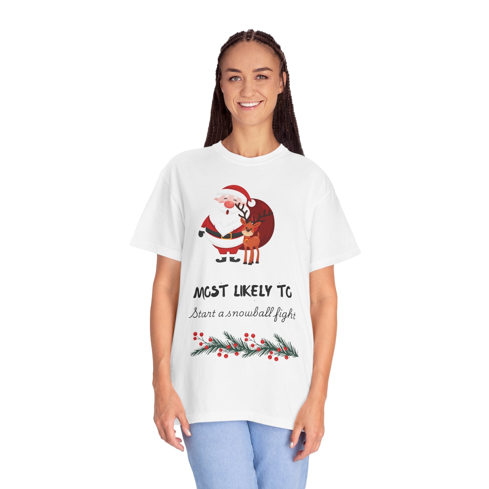 Most Likely to Start a Snowball Fight Christmas T-Shirt