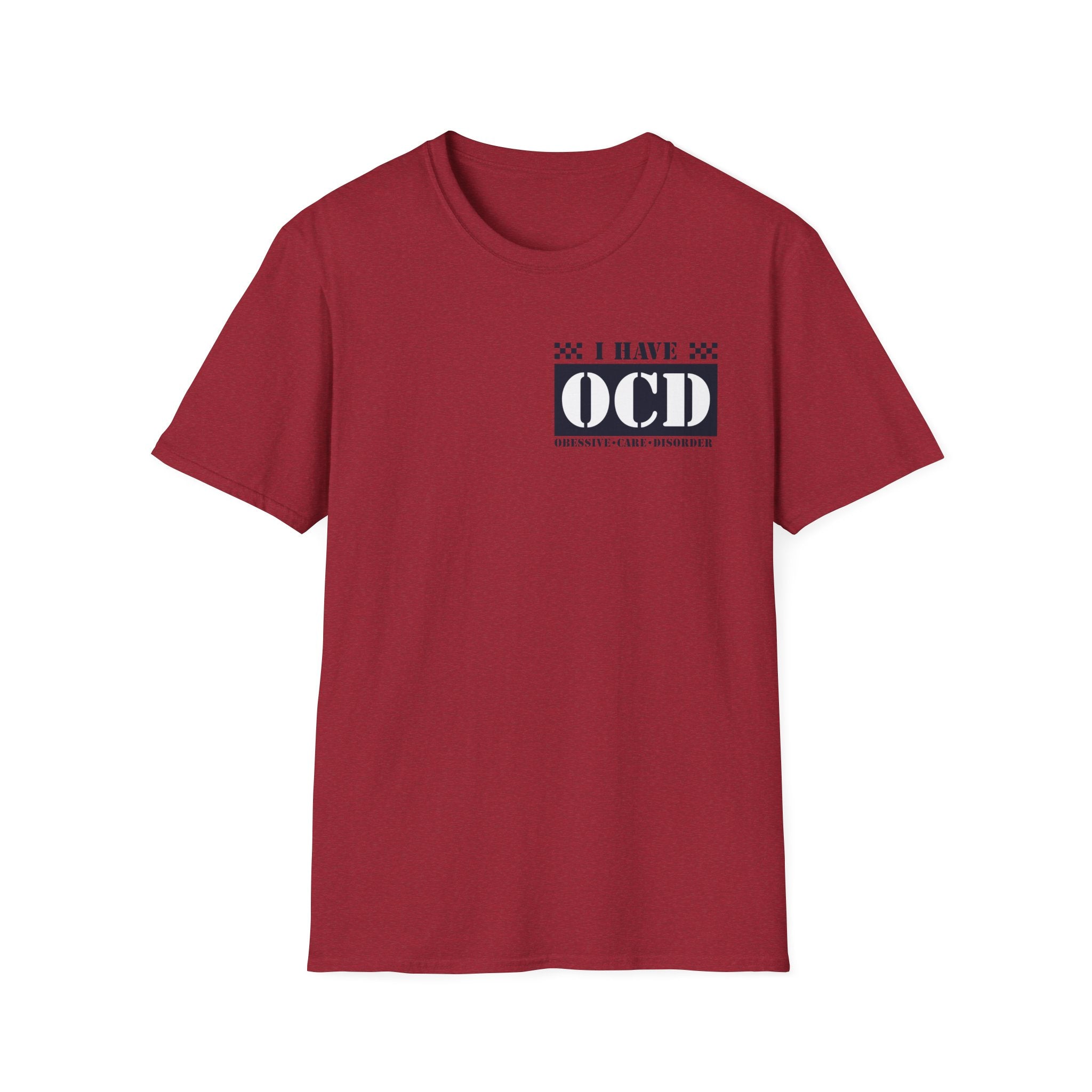 Unisex Softstyle T-Shirt with 'I Have OCD' Design, Funny Tee, Mental Health Awareness Shirt, Gift for Friends, Casual Wear