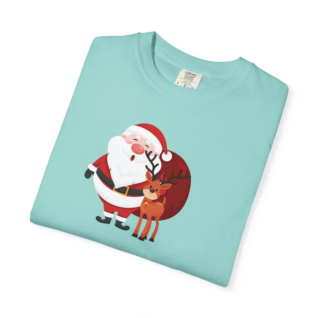 Most Likely To Blame The Dog Christmas T-Shirt — Santa & Reindeer Holiday Tee