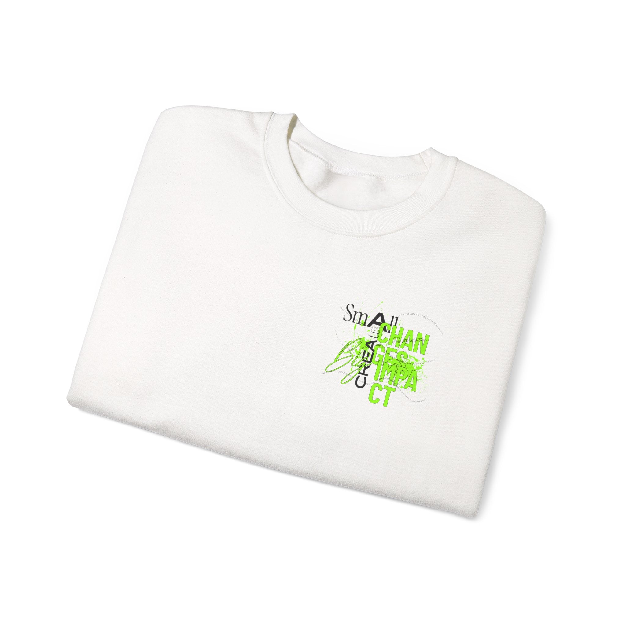 Eco-Friendly Impact Crewneck Sweatshirt | Unisex Sustainable Apparel, Green Lifestyle, Casual Wear, Gift for Change Makers, Organic Fashion