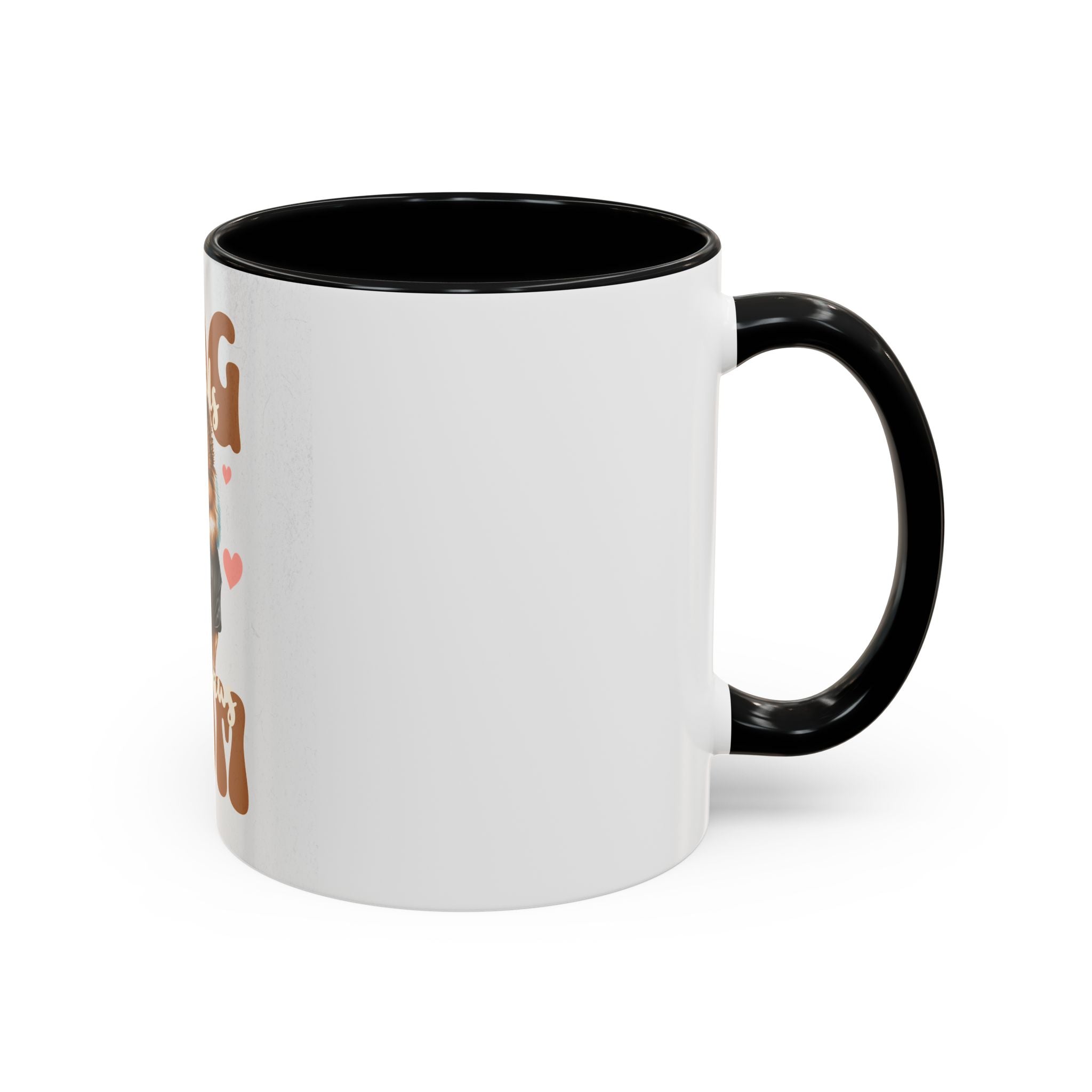 Dog Mom Coffee Mug, Funny Dog Lover Gift, Cute Pet Owner Cup, Pomeranian Mug, Black Handle Coffee Cup
