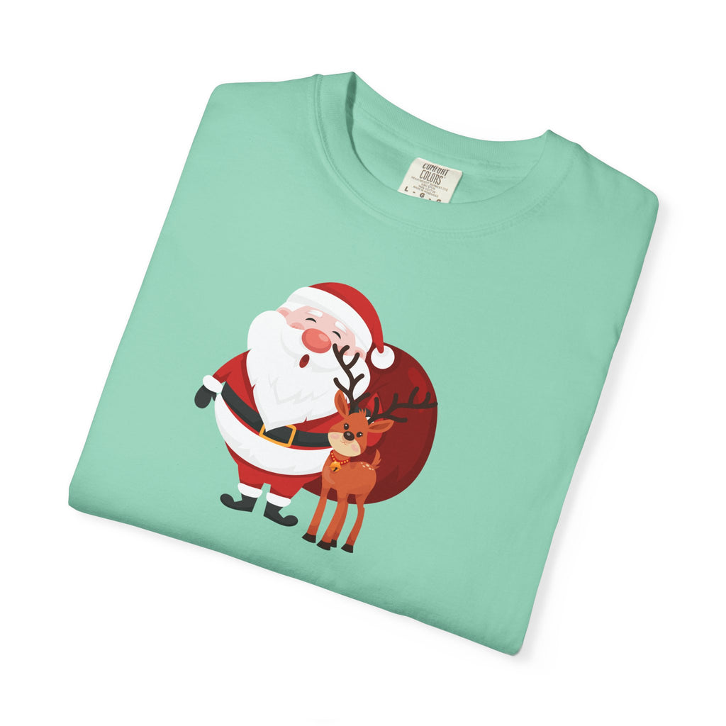 Christmas Shopper T-Shirt - "Most Likely To Start Christmas Shopping in July" Holiday Tee with Santa & Reindeer